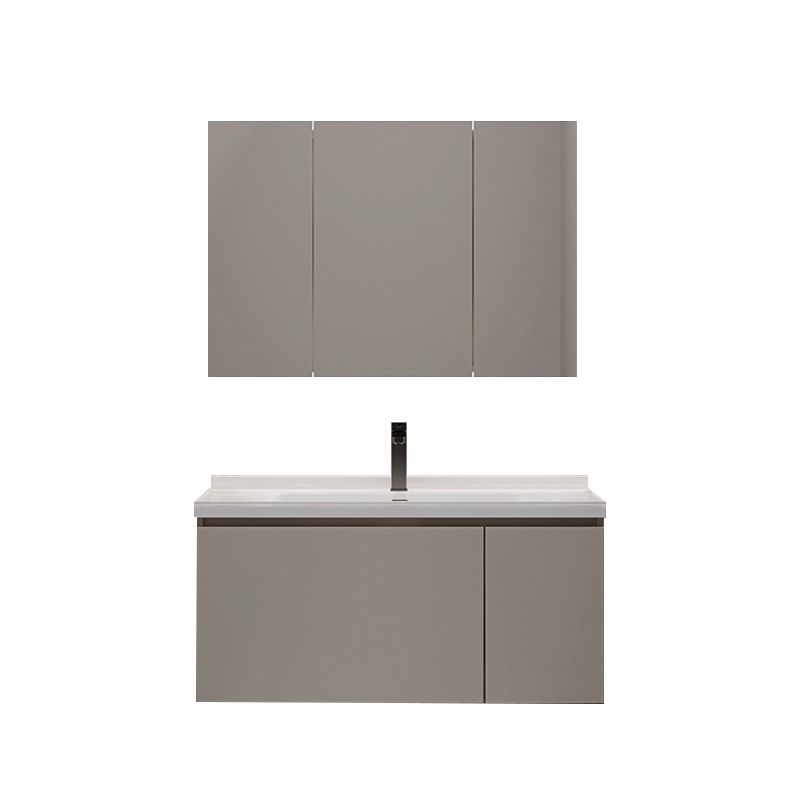 Single-Sink Grey Wall Mount Wood Modern Open Console with Sink Set Clearhalo 'Bathroom Remodel & Bathroom Fixtures' 'Bathroom Vanities' 'bathroom_vanities' 'Home Improvement' 'home_improvement' 'home_improvement_bathroom_vanities' 1200x1200_f2ba62dc-a056-424d-b442-6f9412b0e4ca