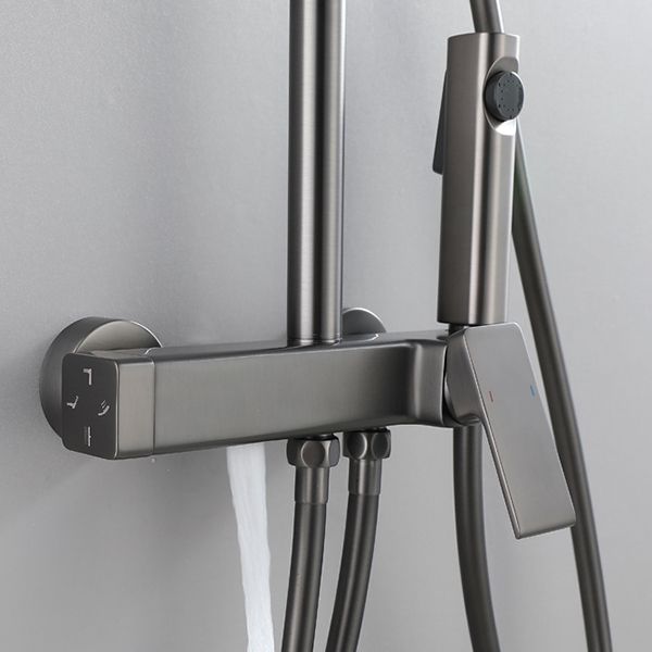 Modern Shower Head Combo Brass Adjustable Shower Head Wall Mounted Shower Set Clearhalo 'Bathroom Remodel & Bathroom Fixtures' 'Home Improvement' 'home_improvement' 'home_improvement_shower_faucets' 'Shower Faucets & Systems' 'shower_faucets' 'Showers & Bathtubs Plumbing' 'Showers & Bathtubs' 1200x1200_f2d51db5-30ea-4895-a13e-805927ca650f