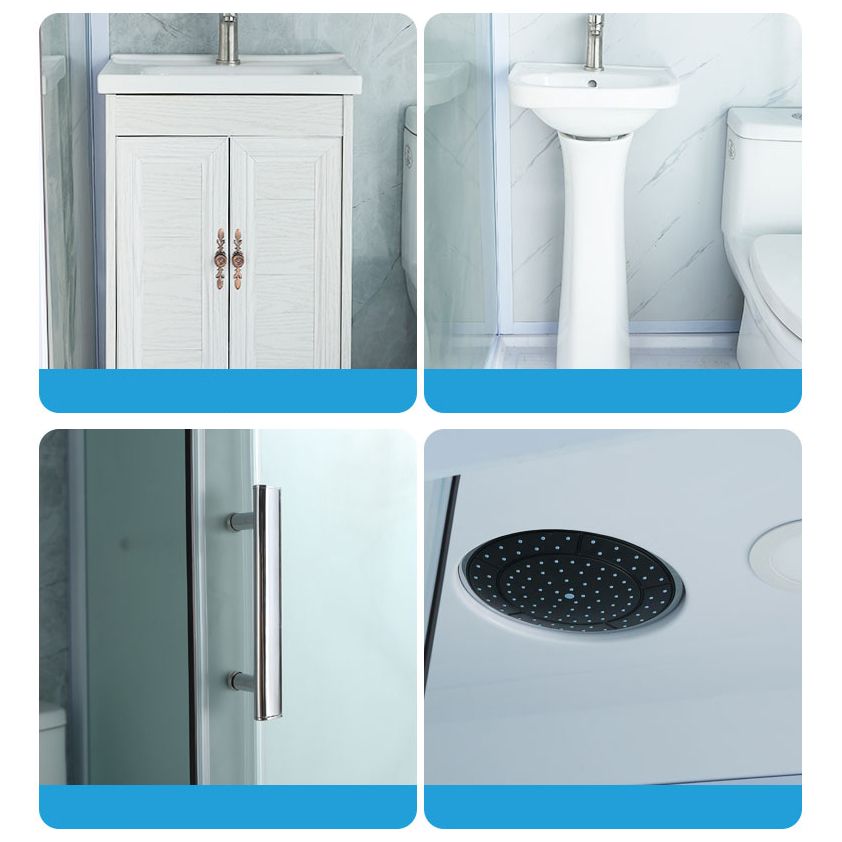 Contemporary Shower Enclosure Frosted Framed Shower Enclosure Clearhalo 'Bathroom Remodel & Bathroom Fixtures' 'Home Improvement' 'home_improvement' 'home_improvement_shower_stalls_enclosures' 'Shower Stalls & Enclosures' 'shower_stalls_enclosures' 'Showers & Bathtubs' 1200x1200_f2ed199a-ab5d-4c3a-86e9-d54bbc1d385e