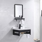 Wall Mount Metal Modern Sink Vanity with Sink for Bathroom in Black Clearhalo 'Bathroom Remodel & Bathroom Fixtures' 'Bathroom Vanities' 'bathroom_vanities' 'Home Improvement' 'home_improvement' 'home_improvement_bathroom_vanities' 1200x1200_f30b584b-9d57-4626-ac38-6abf451a04d3