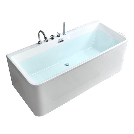 Modern Acrylic Rectangular Bath Soaking White BathTub with Overflow Trim Clearhalo 'Bathroom Remodel & Bathroom Fixtures' 'Bathtubs' 'Home Improvement' 'home_improvement' 'home_improvement_bathtubs' 'Showers & Bathtubs' 1200x1200_f31ccb76-d4fc-45a1-a589-237b71d521ac