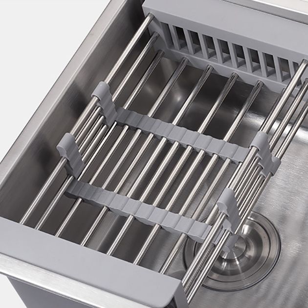 Stainless Steel Kitchen Sink 1 Holes Drop-In Noise-cancelling Design Kitchen Sink Clearhalo 'Home Improvement' 'home_improvement' 'home_improvement_kitchen_sinks' 'Kitchen Remodel & Kitchen Fixtures' 'Kitchen Sinks & Faucet Components' 'Kitchen Sinks' 'kitchen_sinks' 1200x1200_f3219555-935b-44f5-985b-040e50e1bc3b