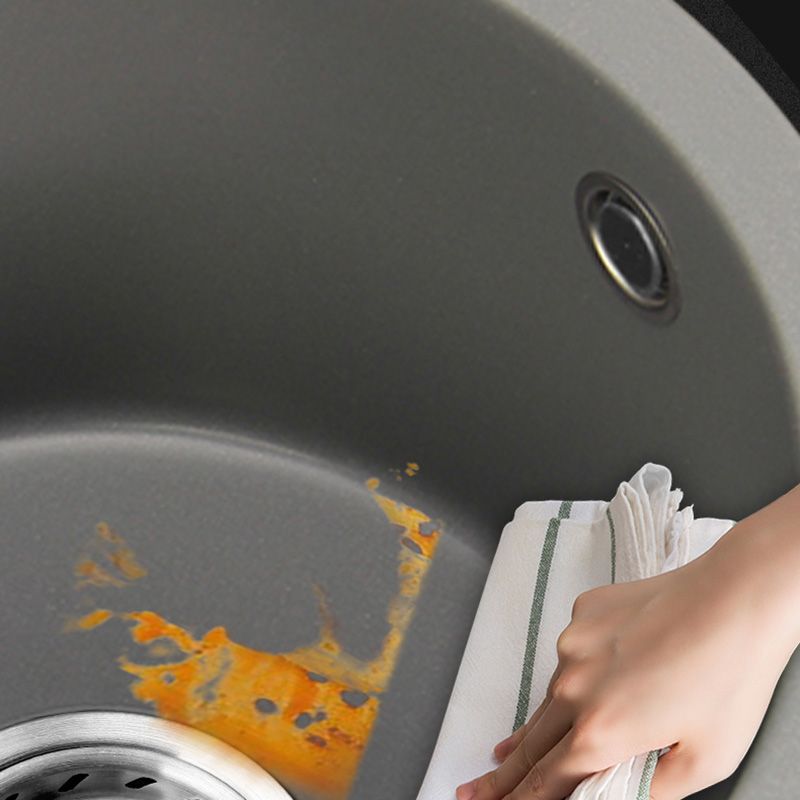 Single Bowl Kitchen Sink Granite Round Sink with Basket Strainer Clearhalo 'Home Improvement' 'home_improvement' 'home_improvement_kitchen_sinks' 'Kitchen Remodel & Kitchen Fixtures' 'Kitchen Sinks & Faucet Components' 'Kitchen Sinks' 'kitchen_sinks' 1200x1200_f32b38b0-0a9f-413e-9b37-d90b4c54b048