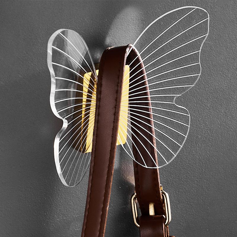 Modern Brass Bathroom Accessory Set Acrylic Butterfly Themed Robe Hooks Clearhalo 'Bathroom Hardware Sets' 'Bathroom Hardware' 'Bathroom Remodel & Bathroom Fixtures' 'bathroom_hardware_sets' 'Home Improvement' 'home_improvement' 'home_improvement_bathroom_hardware_sets' 1200x1200_f3655e00-ed28-4acf-b0ce-4d3c0eef355b