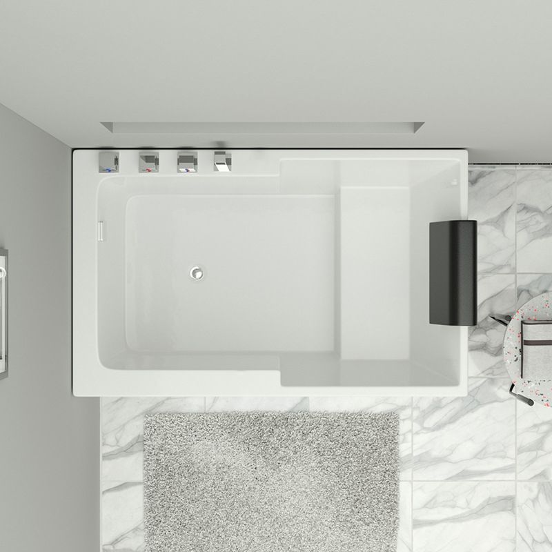 Modern Acrylic Rectangular Tub Soaking 24.8-inch Tall Bath Tub in White Clearhalo 'Bathroom Remodel & Bathroom Fixtures' 'Bathtubs' 'Home Improvement' 'home_improvement' 'home_improvement_bathtubs' 'Showers & Bathtubs' 1200x1200_f3781946-f3d5-4231-a5de-fdcf3523354d