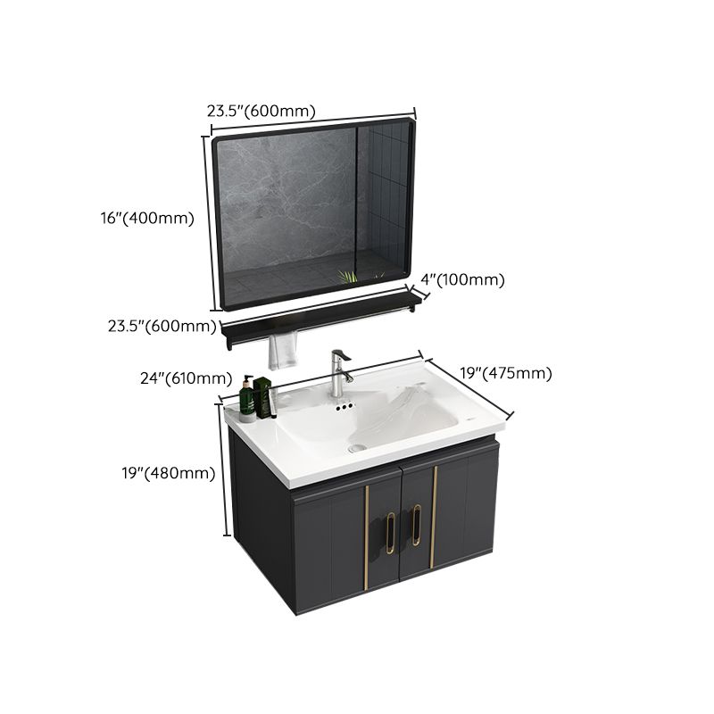 Modern Wall Mount Bathroom Vanity Set Faucet Included Bathroom Vanity Clearhalo 'Bathroom Remodel & Bathroom Fixtures' 'Bathroom Vanities' 'bathroom_vanities' 'Home Improvement' 'home_improvement' 'home_improvement_bathroom_vanities' 1200x1200_f387f2a9-b8eb-42a4-ad67-82689c899535