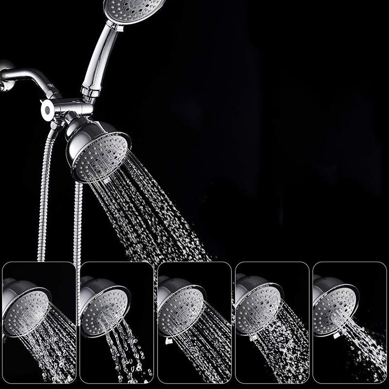 Traditional Style Shower Head Double Bathroom Shower Heads with Round Shape Clearhalo 'Bathroom Remodel & Bathroom Fixtures' 'Home Improvement' 'home_improvement' 'home_improvement_shower_heads' 'Shower Heads' 'shower_heads' 'Showers & Bathtubs Plumbing' 'Showers & Bathtubs' 1200x1200_f3b8b510-ff1f-4cbc-b66a-d741a4814e0f