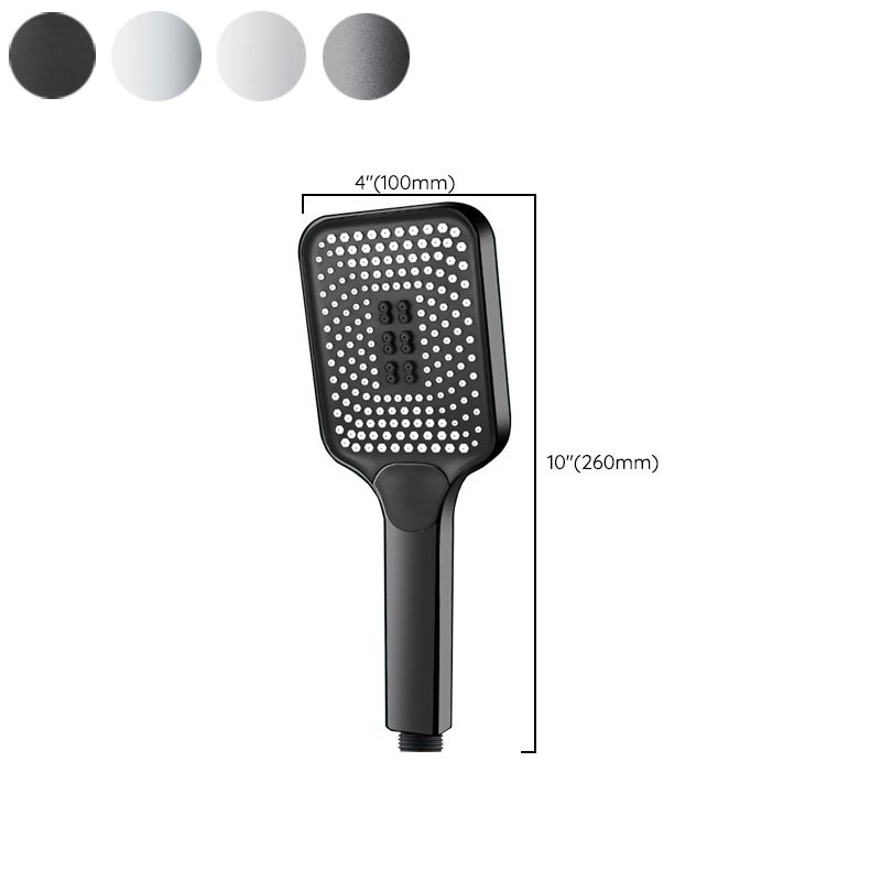 Contemporary Handheld Supercharged Shower Head Square 3 Setting Spray Head Clearhalo 'Bathroom Remodel & Bathroom Fixtures' 'Home Improvement' 'home_improvement' 'home_improvement_shower_heads' 'Shower Heads' 'shower_heads' 'Showers & Bathtubs Plumbing' 'Showers & Bathtubs' 1200x1200_f3cdc8c5-9889-4d6a-84b3-3ebc25724a35