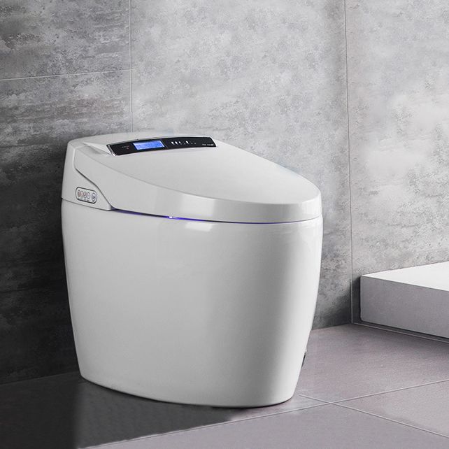 White Elongated Floor Mount Bidet Floor Standing Bidet with Heated Seat Clearhalo 'Bathroom Remodel & Bathroom Fixtures' 'Bidets' 'Home Improvement' 'home_improvement' 'home_improvement_bidets' 'Toilets & Bidets' 1200x1200_f3dbeb08-b40a-4850-9ead-dceb7c656b42