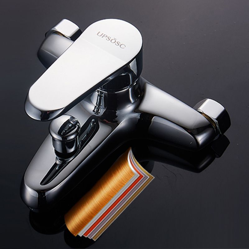 Tradition Fixed Bathtub Faucet Wall Mount Lever Handle Tub Faucet Clearhalo 'Bathroom Remodel & Bathroom Fixtures' 'Bathtub Faucets' 'bathtub_faucets' 'Home Improvement' 'home_improvement' 'home_improvement_bathtub_faucets' 1200x1200_f3f12932-a1af-4ec7-8fd6-fc8e8eed2b23