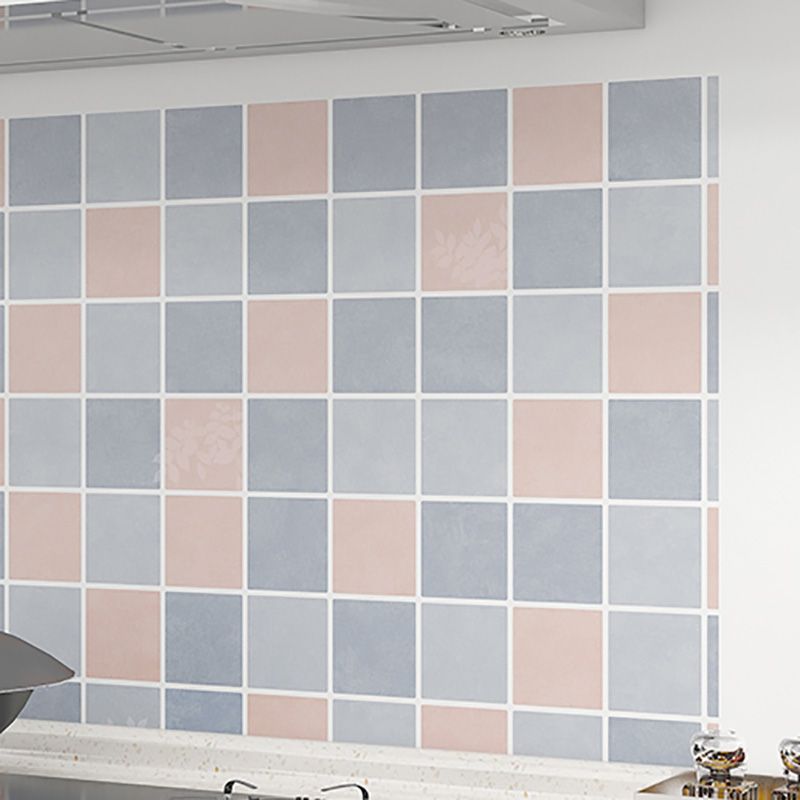 Modern Tile-Peel & Stick PVC Grid Pattern Self Adhesive Wallpaper Clearhalo 'Flooring 'Home Improvement' 'home_improvement' 'home_improvement_peel_stick_blacksplash' 'Peel & Stick Backsplash Tile' 'peel_stick_blacksplash' 'Walls & Ceilings' Walls and Ceiling' 1200x1200_f3f32822-ea58-4087-a5ac-00d87f1240ba