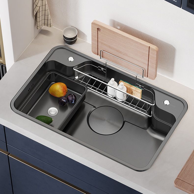Stainless Steel Kitchen Sink Modern Style Kitchen Sink with Drain Strainer Kit Clearhalo 'Home Improvement' 'home_improvement' 'home_improvement_kitchen_sinks' 'Kitchen Remodel & Kitchen Fixtures' 'Kitchen Sinks & Faucet Components' 'Kitchen Sinks' 'kitchen_sinks' 1200x1200_f4061d74-e1d2-4c8c-b053-4760ca008619