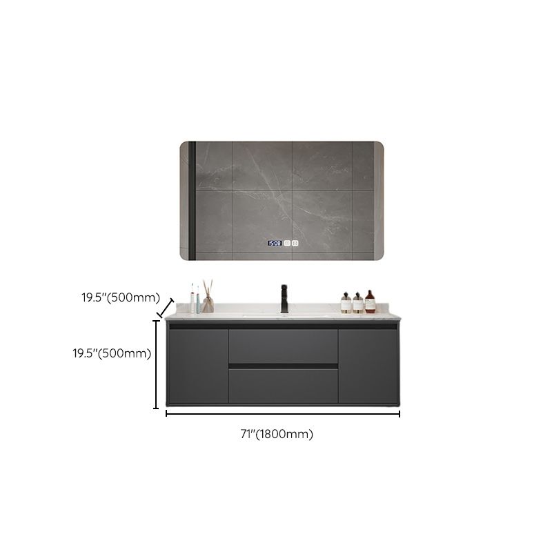 Modern Sink Vanity Wall Mount Bathroom Vanity Cabinet with Storage Shelving Clearhalo 'Bathroom Remodel & Bathroom Fixtures' 'Bathroom Vanities' 'bathroom_vanities' 'Home Improvement' 'home_improvement' 'home_improvement_bathroom_vanities' 1200x1200_f4108b69-667e-49b2-8ba8-b728ab1e0d47