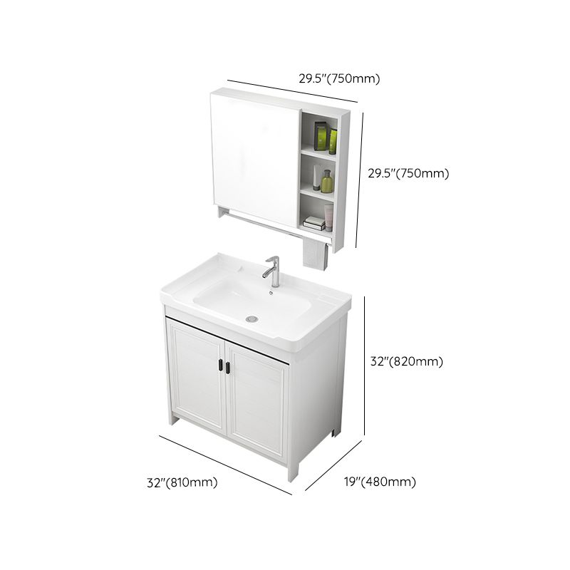 Modern Bathroom Sink Vanity Freestanding Single-Sink Bathroom Vanity Set Clearhalo 'Bathroom Remodel & Bathroom Fixtures' 'Bathroom Vanities' 'bathroom_vanities' 'Home Improvement' 'home_improvement' 'home_improvement_bathroom_vanities' 1200x1200_f412f9ad-b154-4cf6-b3e8-9447c82c2f22