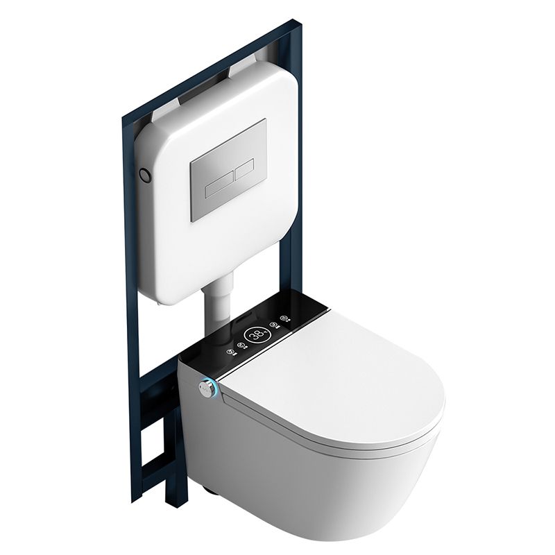 Elongated Wall Mounted Bidet with Heated Seat White 12.20" High Bidet Clearhalo 'Bathroom Remodel & Bathroom Fixtures' 'Bidets' 'Home Improvement' 'home_improvement' 'home_improvement_bidets' 'Toilets & Bidets' 1200x1200_f4159d8b-6255-4f13-a8a1-20795bd37051