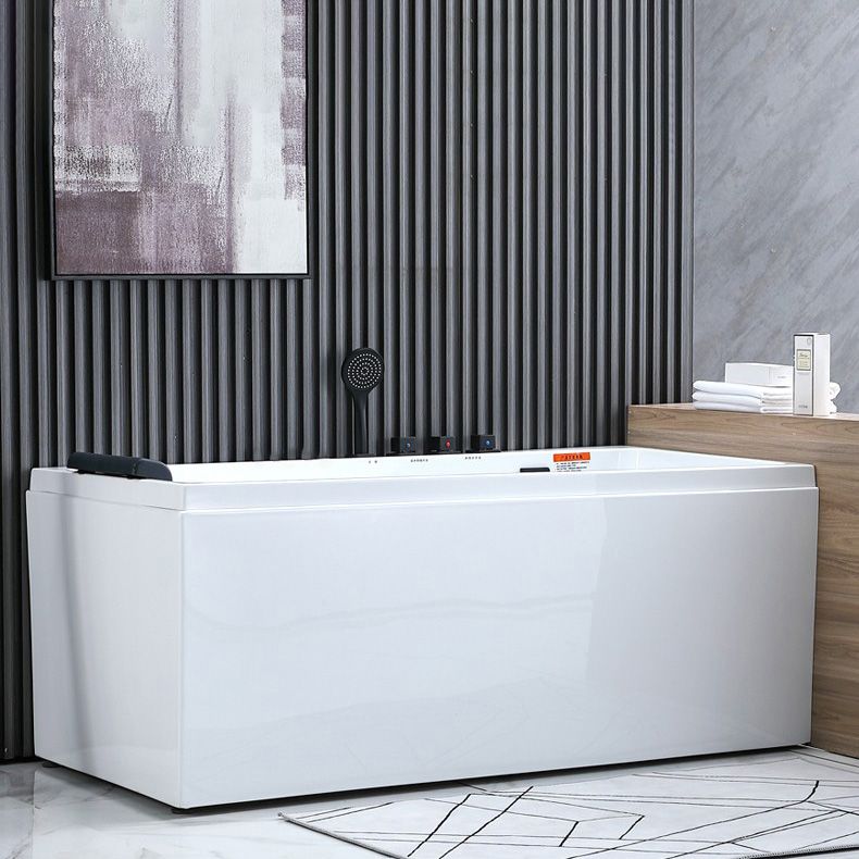 Modern Freestanding Acrylic Bathtub Rectangular Soaking Bath Clearhalo 'Bathroom Remodel & Bathroom Fixtures' 'Bathtubs' 'Home Improvement' 'home_improvement' 'home_improvement_bathtubs' 'Showers & Bathtubs' 1200x1200_f420439e-bd92-4f4f-b6fb-1f9589af2eae