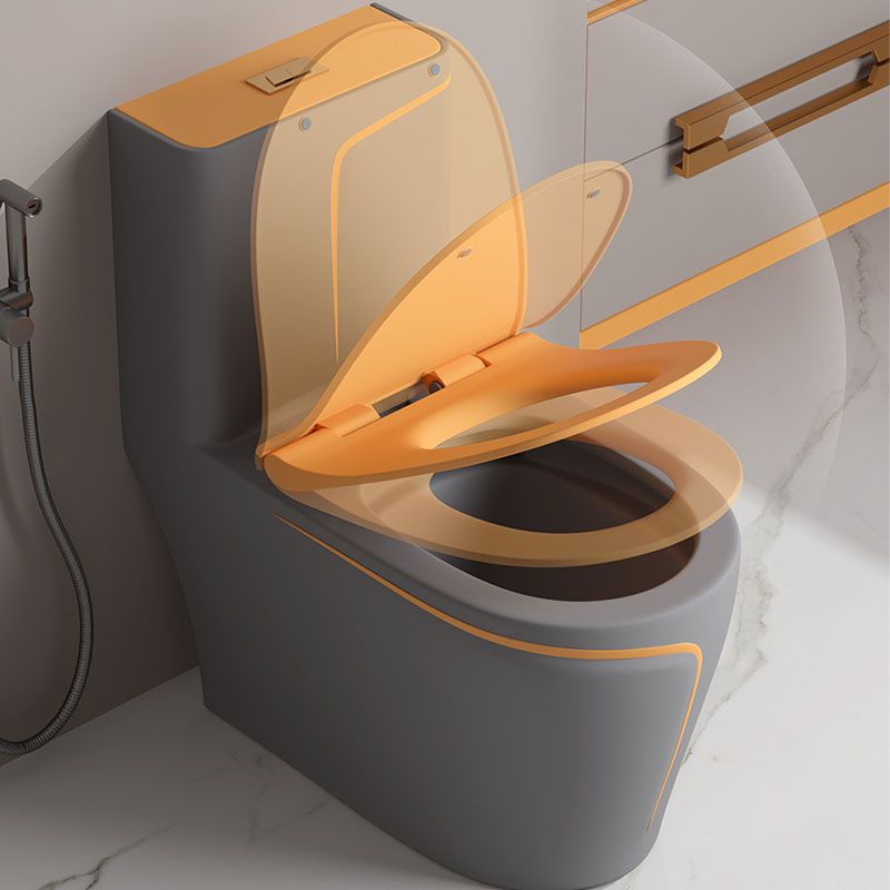 Orange Household Toilet Siphon Jet Toilet All-In-One Ceramic Toilet Clearhalo 'Bathroom Remodel & Bathroom Fixtures' 'Home Improvement' 'home_improvement' 'home_improvement_toilets' 'Toilets & Bidets' 'Toilets' 1200x1200_f42ed8a0-15e8-40c6-a3d5-d627b2d0078b