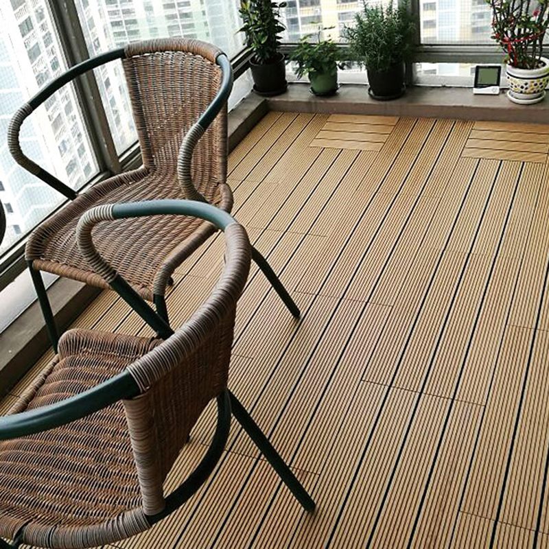Wire Brushed Wood Floor Tile Click Lock Engineered Wood for Patio Garden Clearhalo 'Flooring 'Hardwood Flooring' 'hardwood_flooring' 'Home Improvement' 'home_improvement' 'home_improvement_hardwood_flooring' Walls and Ceiling' 1200x1200_f4394c82-0c0c-4be8-8028-5fa581d03704