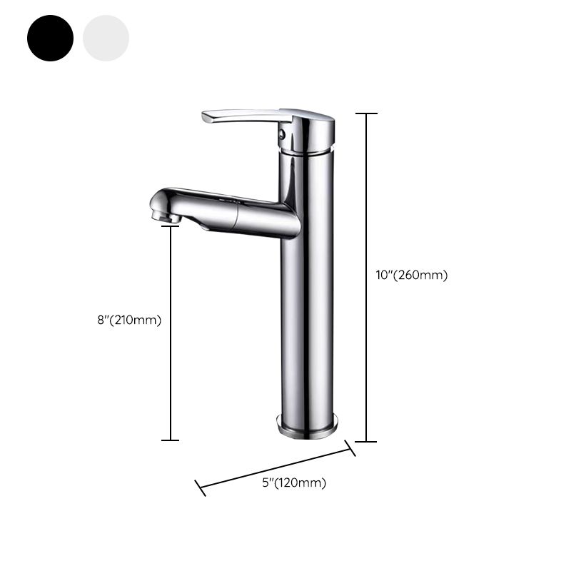 Contemporary Vessel Faucet Pull-out Faucet with One Lever Handle Clearhalo 'Bathroom Remodel & Bathroom Fixtures' 'Bathroom Sink Faucets' 'Bathroom Sinks & Faucet Components' 'bathroom_sink_faucets' 'Home Improvement' 'home_improvement' 'home_improvement_bathroom_sink_faucets' 1200x1200_f46a3319-8fd5-4ac7-9fb6-feb524931c60