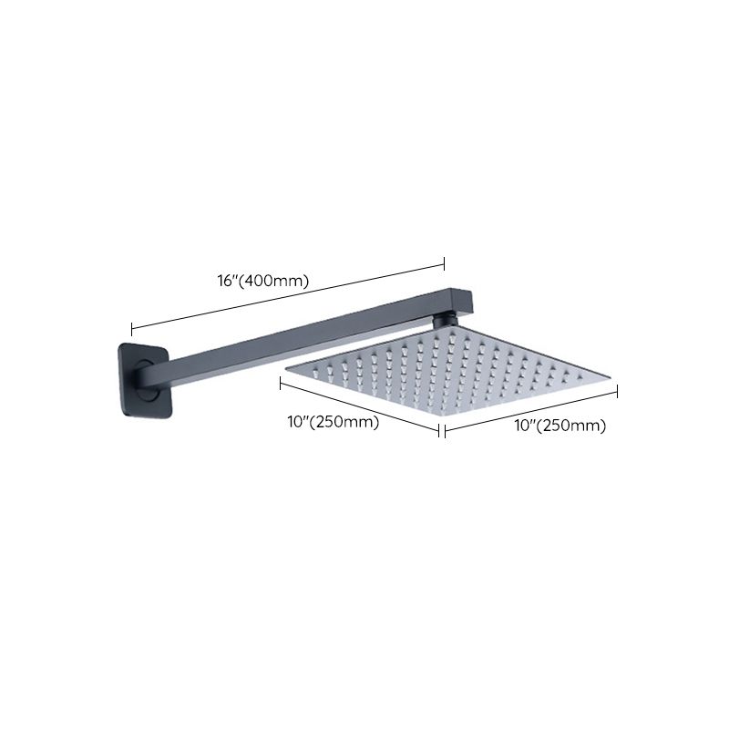 Black Square Fixed Shower Head Modern Style Wall-Mount Showerhead Clearhalo 'Bathroom Remodel & Bathroom Fixtures' 'Home Improvement' 'home_improvement' 'home_improvement_shower_heads' 'Shower Heads' 'shower_heads' 'Showers & Bathtubs Plumbing' 'Showers & Bathtubs' 1200x1200_f48177b7-16ee-4c87-8464-bcdd7f09da17