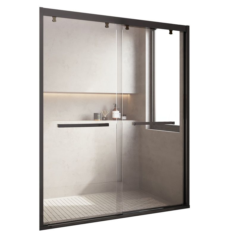 Semi Frameless Shower Bath Door Double Sliding Tempered Shower Door Clearhalo 'Bathroom Remodel & Bathroom Fixtures' 'Home Improvement' 'home_improvement' 'home_improvement_shower_tub_doors' 'Shower and Tub Doors' 'shower_tub_doors' 'Showers & Bathtubs' 1200x1200_f4d1439b-bdc9-45c4-9d1d-321c506e7f2c