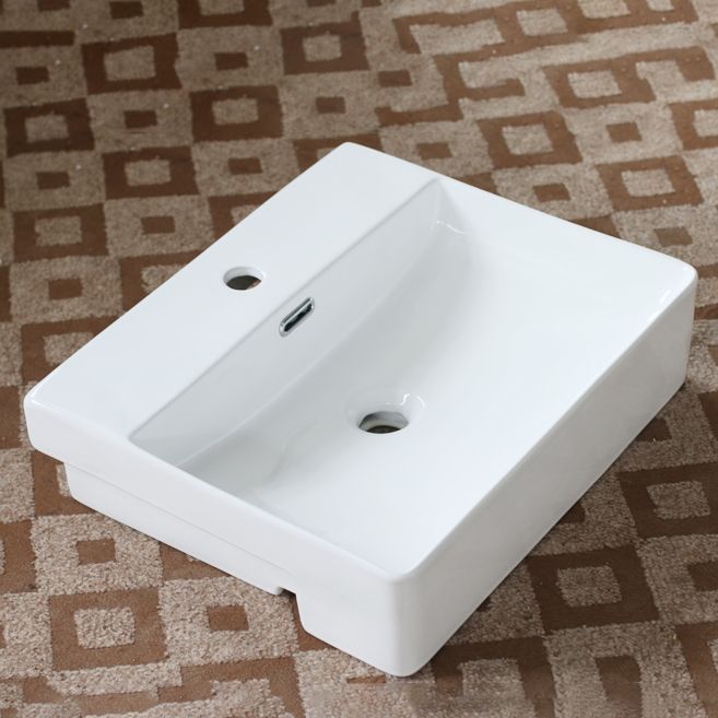 Modern Porcelain Bathroom Sink Rectangular Vessel Lavatory Sink Clearhalo 'Bathroom Remodel & Bathroom Fixtures' 'Bathroom Sinks & Faucet Components' 'Bathroom Sinks' 'bathroom_sink' 'Home Improvement' 'home_improvement' 'home_improvement_bathroom_sink' 1200x1200_f4e24440-06c8-4776-abcd-a40232f53e98