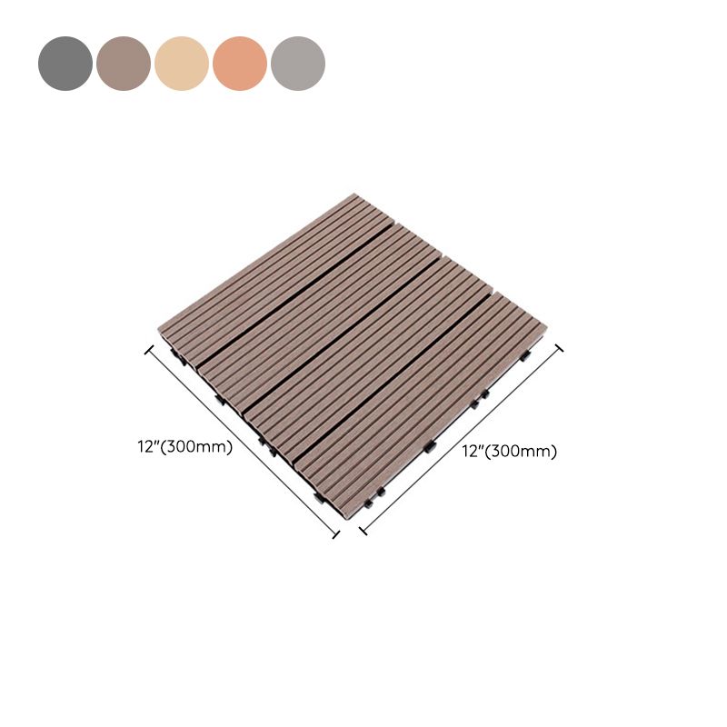 12" X 12" 4-Slat Square Deck/Patio Flooring Tiles Snapping Installation Floor Board Tiles Clearhalo 'Home Improvement' 'home_improvement' 'home_improvement_outdoor_deck_tiles_planks' 'Outdoor Deck Tiles & Planks' 'Outdoor Flooring & Tile' 'Outdoor Remodel' 'outdoor_deck_tiles_planks' 1200x1200_f4e9d54a-3eca-41e7-84ff-b2f6cff0b868