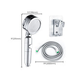 Contemporary Handheld Shower Head Round 3 Setting Spray Head in Silver Clearhalo 'Bathroom Remodel & Bathroom Fixtures' 'Home Improvement' 'home_improvement' 'home_improvement_shower_heads' 'Shower Heads' 'shower_heads' 'Showers & Bathtubs Plumbing' 'Showers & Bathtubs' 1200x1200_f4efe798-46fc-43d2-98c1-d5b61eddc289