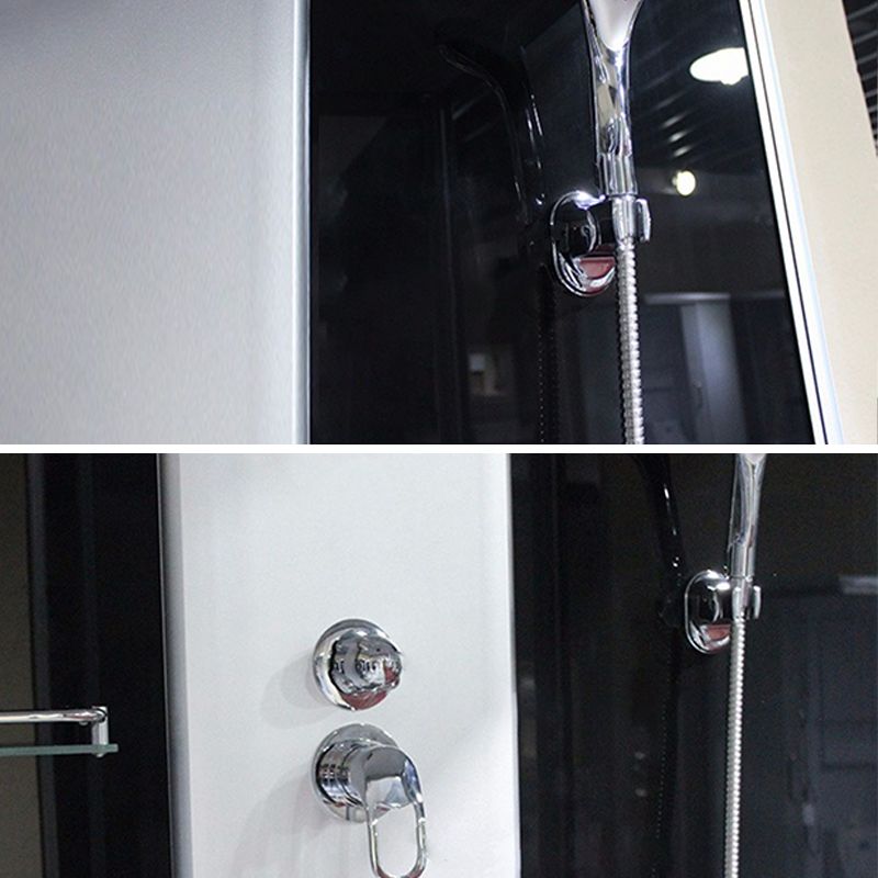 Corner Framed Shower Stall Single Sliding Tempered Glass Shower Stall Clearhalo 'Bathroom Remodel & Bathroom Fixtures' 'Home Improvement' 'home_improvement' 'home_improvement_shower_stalls_enclosures' 'Shower Stalls & Enclosures' 'shower_stalls_enclosures' 'Showers & Bathtubs' 1200x1200_f501a460-2ac6-43db-b688-cdad9b50ea2b