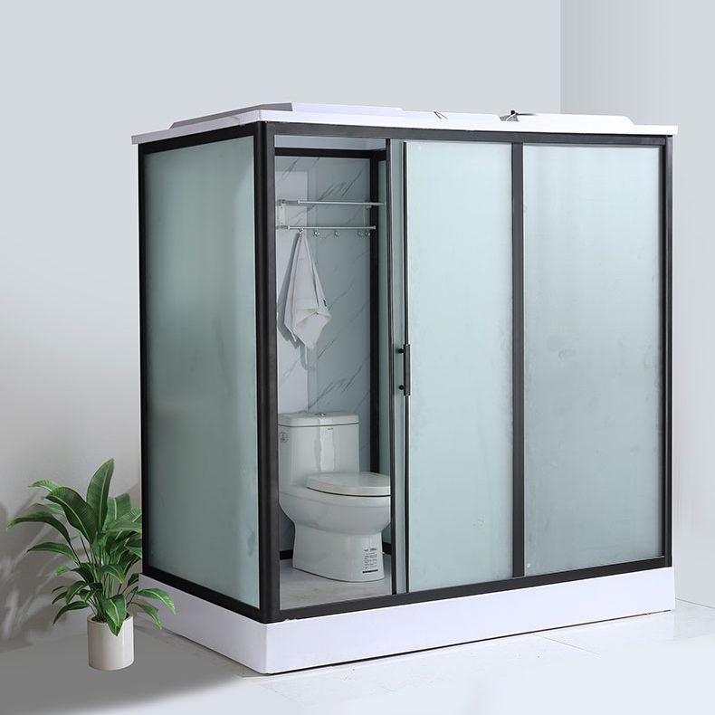 Contemporary Shower Enclosure Frosted Framed Shower Enclosure Clearhalo 'Bathroom Remodel & Bathroom Fixtures' 'Home Improvement' 'home_improvement' 'home_improvement_shower_stalls_enclosures' 'Shower Stalls & Enclosures' 'shower_stalls_enclosures' 'Showers & Bathtubs' 1200x1200_f5026682-f300-4385-9158-eb3b73d986a6