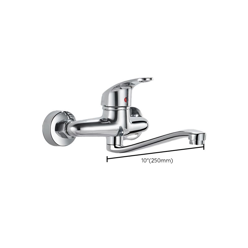 Modern Kitchen Faucet Single Level No Sensor Bar Faucet in Silver Clearhalo 'Home Improvement' 'home_improvement' 'home_improvement_kitchen_faucets' 'Kitchen Faucets' 'Kitchen Remodel & Kitchen Fixtures' 'Kitchen Sinks & Faucet Components' 'kitchen_faucets' 1200x1200_f507020a-8509-4208-a0bf-02ab47863ad1