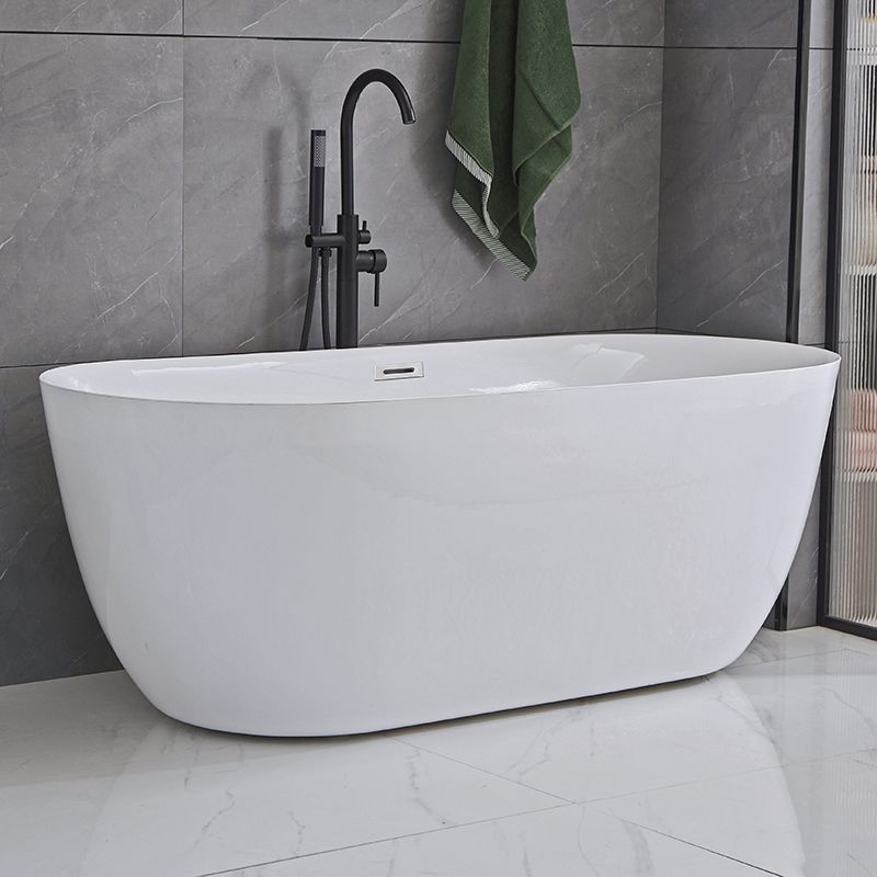 Antique Finish Stand Alone Bathtub Modern Oval Soaking Bath Tub Clearhalo 'Bathroom Remodel & Bathroom Fixtures' 'Bathtubs' 'Home Improvement' 'home_improvement' 'home_improvement_bathtubs' 'Showers & Bathtubs' 1200x1200_f524fa0e-c409-4588-8df3-a0790dcda85e