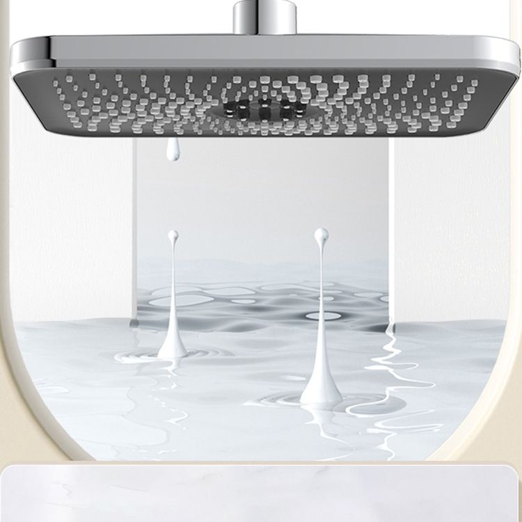 Contemporary Shower Head Combo Standard Spray Pattern Rectangle Large Shower Head Clearhalo 'Bathroom Remodel & Bathroom Fixtures' 'Home Improvement' 'home_improvement' 'home_improvement_shower_heads' 'Shower Heads' 'shower_heads' 'Showers & Bathtubs Plumbing' 'Showers & Bathtubs' 1200x1200_f5334c44-d3ab-499a-9ad9-a650710c3061