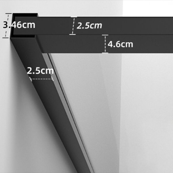 Metal Frame Single Sliding Shower Doors Modern Transparent Shower Shower Bath Door Clearhalo 'Bathroom Remodel & Bathroom Fixtures' 'Home Improvement' 'home_improvement' 'home_improvement_shower_tub_doors' 'Shower and Tub Doors' 'shower_tub_doors' 'Showers & Bathtubs' 1200x1200_f533925b-7ebe-4a24-bd31-2a266b1c632a