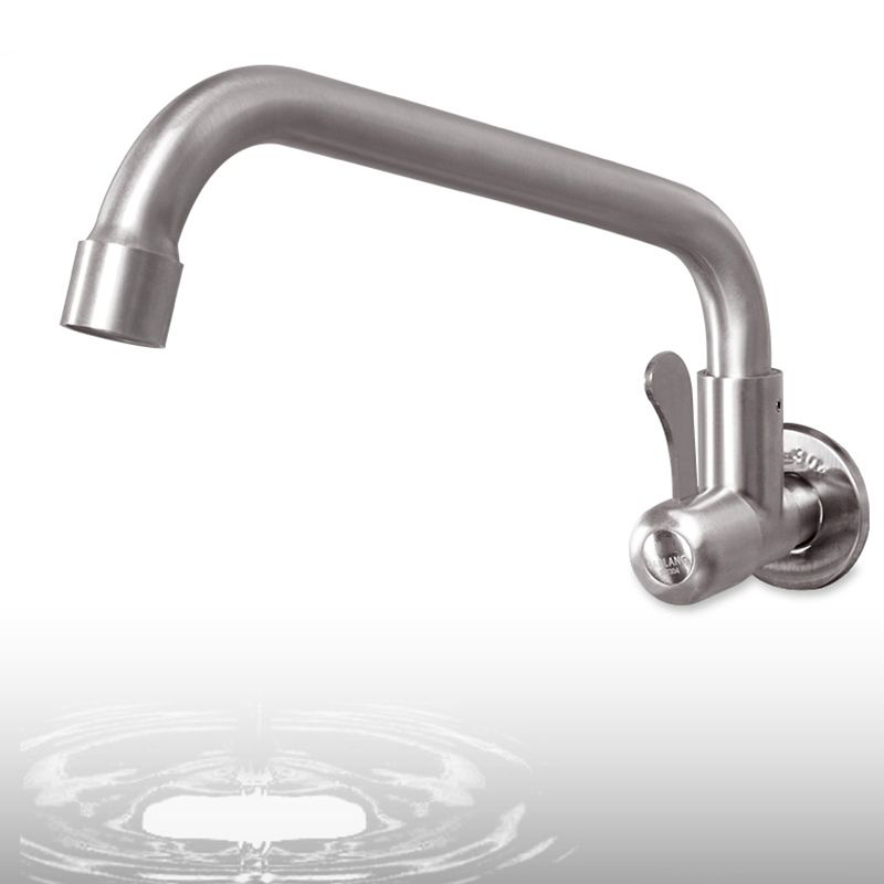 Modern Faucets 1-Handle and 1-Hole Single Level Stainless Steel Bar Faucet Clearhalo 'Home Improvement' 'home_improvement' 'home_improvement_kitchen_faucets' 'Kitchen Faucets' 'Kitchen Remodel & Kitchen Fixtures' 'Kitchen Sinks & Faucet Components' 'kitchen_faucets' 1200x1200_f578a3fa-7049-4930-a2a1-e7eaedbcd39d