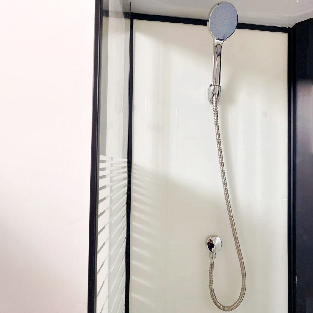 Modern Black Shower Stall Shower System Clear Glass Sliding Door Shower Enclosure Clearhalo 'Bathroom Remodel & Bathroom Fixtures' 'Home Improvement' 'home_improvement' 'home_improvement_shower_stalls_enclosures' 'Shower Stalls & Enclosures' 'shower_stalls_enclosures' 'Showers & Bathtubs' 1200x1200_f57f747b-c067-4a7b-8c59-4b160f93912c