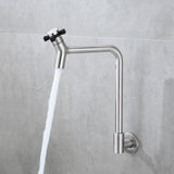 Black and Silver Faucets 1-Handle and 1-Hole Single Level Stainless Steel Bar Faucet Clearhalo 'Home Improvement' 'home_improvement' 'home_improvement_kitchen_faucets' 'Kitchen Faucets' 'Kitchen Remodel & Kitchen Fixtures' 'Kitchen Sinks & Faucet Components' 'kitchen_faucets' 1200x1200_f58d8850-ee3f-40d3-a333-70d51b0bd59d