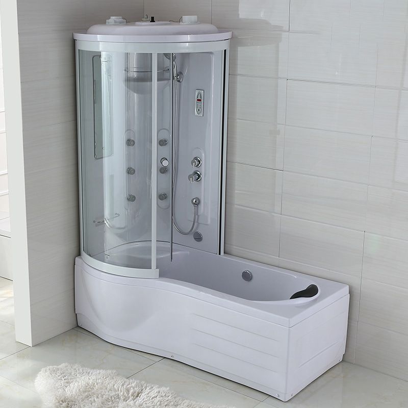 Neo-Round Tub & Shower Kit Tempered Glass Clear Tub & Shower Kit Clearhalo 'Bathroom Remodel & Bathroom Fixtures' 'Home Improvement' 'home_improvement' 'home_improvement_shower_stalls_enclosures' 'Shower Stalls & Enclosures' 'shower_stalls_enclosures' 'Showers & Bathtubs' 1200x1200_f595a29a-75b8-42ef-9023-fb6c125d61f1