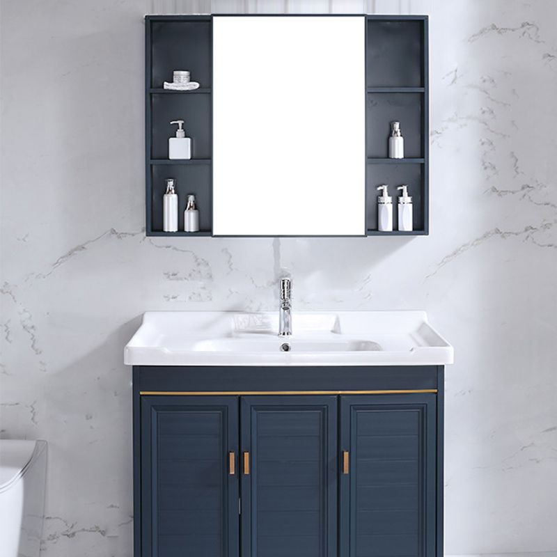Modern Bathroom Vanity Set Single Freestanding 2 Doors Rectangular Sink Vanity Clearhalo 'Bathroom Remodel & Bathroom Fixtures' 'Bathroom Vanities' 'bathroom_vanities' 'Home Improvement' 'home_improvement' 'home_improvement_bathroom_vanities' 1200x1200_f59d868a-4847-41d1-bca3-8fc0d5517a95