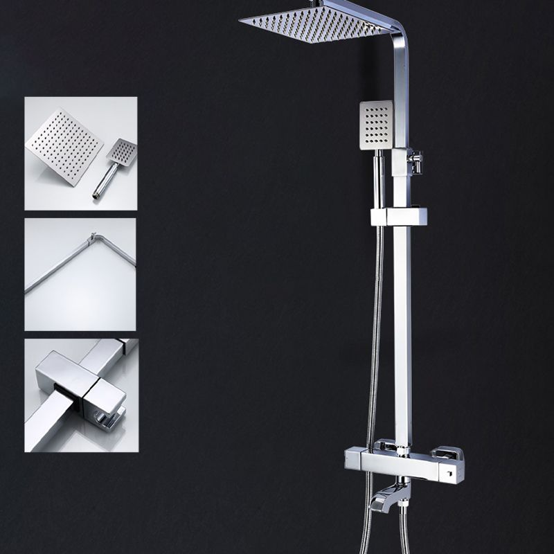 Modern Shower System Slide Bar Dual Shower Head Thermostatic Wall Mounted Shower Set Clearhalo 'Bathroom Remodel & Bathroom Fixtures' 'Home Improvement' 'home_improvement' 'home_improvement_shower_faucets' 'Shower Faucets & Systems' 'shower_faucets' 'Showers & Bathtubs Plumbing' 'Showers & Bathtubs' 1200x1200_f5ab05ec-21e5-4e6a-b50a-fa35fc8a280b