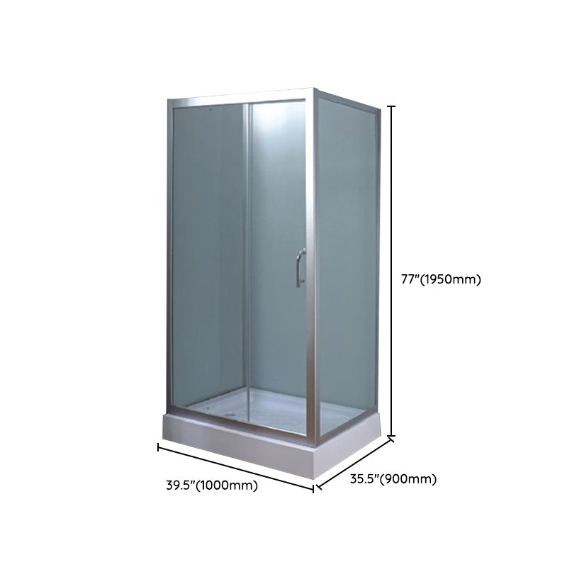 Rectangular Shower Kit Semi Frameless Tempered Glass Shower Enclosure Clearhalo 'Bathroom Remodel & Bathroom Fixtures' 'Home Improvement' 'home_improvement' 'home_improvement_shower_stalls_enclosures' 'Shower Stalls & Enclosures' 'shower_stalls_enclosures' 'Showers & Bathtubs' 1200x1200_f5ad9339-d209-4fa4-9f40-0017ace117f8