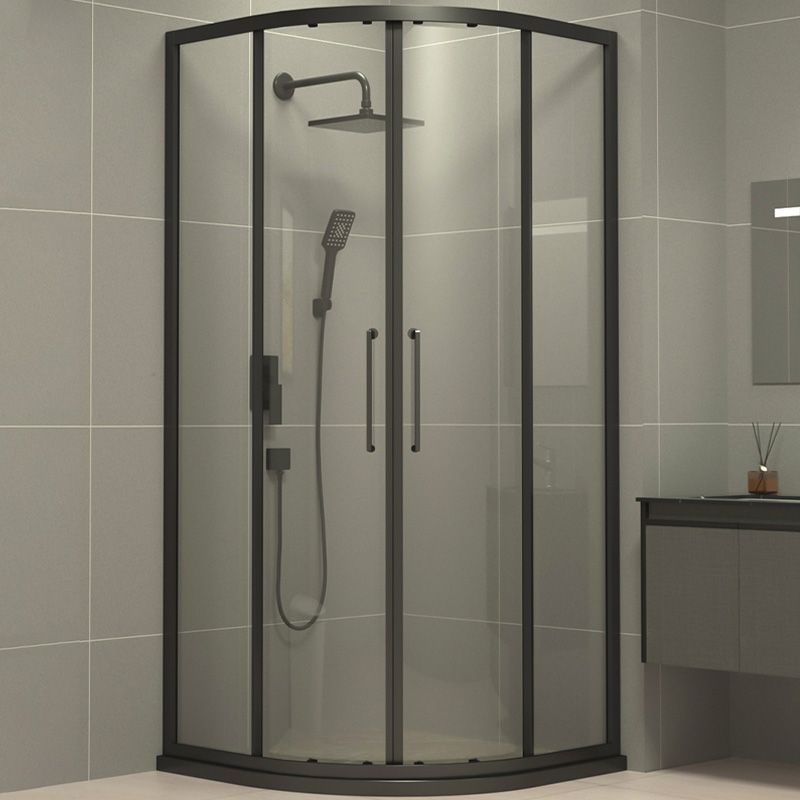 Transparent Shower Bath Door Curved Shower Doors Double Sliding Clearhalo 'Bathroom Remodel & Bathroom Fixtures' 'Home Improvement' 'home_improvement' 'home_improvement_shower_tub_doors' 'Shower and Tub Doors' 'shower_tub_doors' 'Showers & Bathtubs' 1200x1200_f5b445b3-351c-4cd5-a58d-67261b3216c4