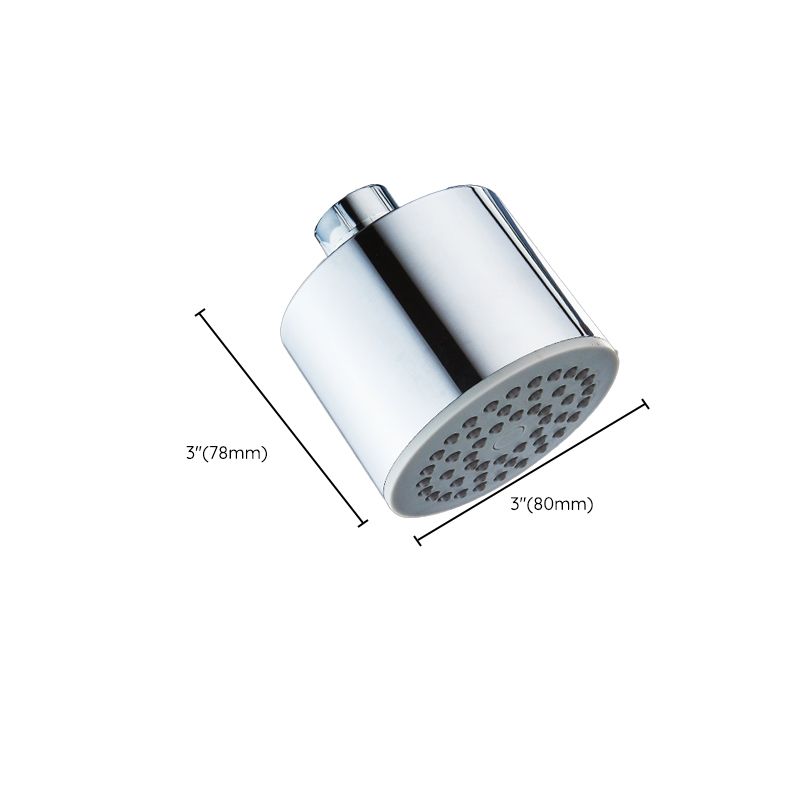 Round Stainless Steel Showerhead in Silver Wall-Mount Showerhead Clearhalo 'Bathroom Remodel & Bathroom Fixtures' 'Home Improvement' 'home_improvement' 'home_improvement_shower_heads' 'Shower Heads' 'shower_heads' 'Showers & Bathtubs Plumbing' 'Showers & Bathtubs' 1200x1200_f5cf8056-3d82-44a6-bc2f-580ff5a8bac0