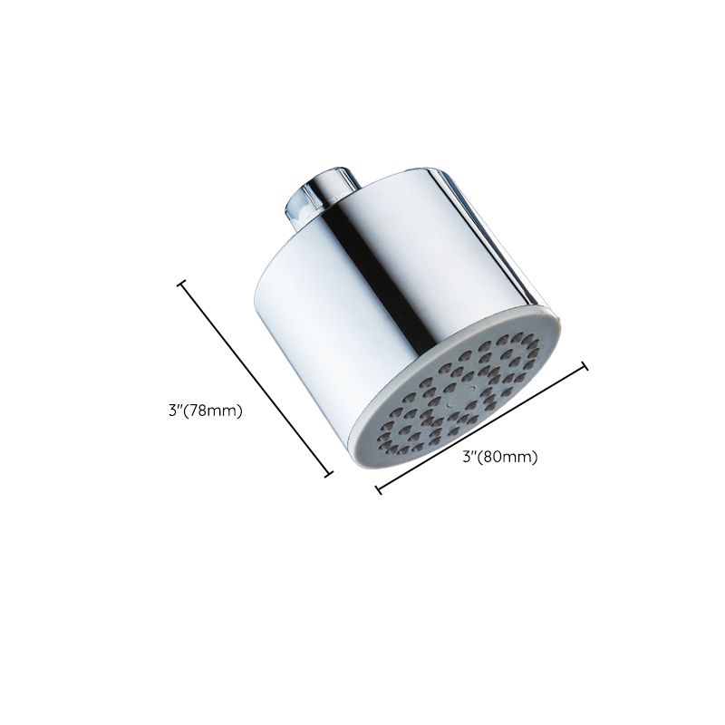 Round Stainless Steel Showerhead in Silver Wall-Mount Showerhead Clearhalo 'Bathroom Remodel & Bathroom Fixtures' 'Home Improvement' 'home_improvement' 'home_improvement_shower_heads' 'Shower Heads' 'shower_heads' 'Showers & Bathtubs Plumbing' 'Showers & Bathtubs' 1200x1200_f5cf8056-3d82-44a6-bc2f-580ff5a8bac0