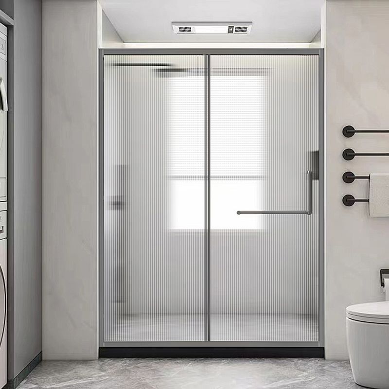 Glass and Metal Shower Door Simple Inline Black Shower Bath Door Clearhalo 'Bathroom Remodel & Bathroom Fixtures' 'Home Improvement' 'home_improvement' 'home_improvement_shower_tub_doors' 'Shower and Tub Doors' 'shower_tub_doors' 'Showers & Bathtubs' 1200x1200_f5d8c59e-b92a-4aa0-9892-34a8ddecd829