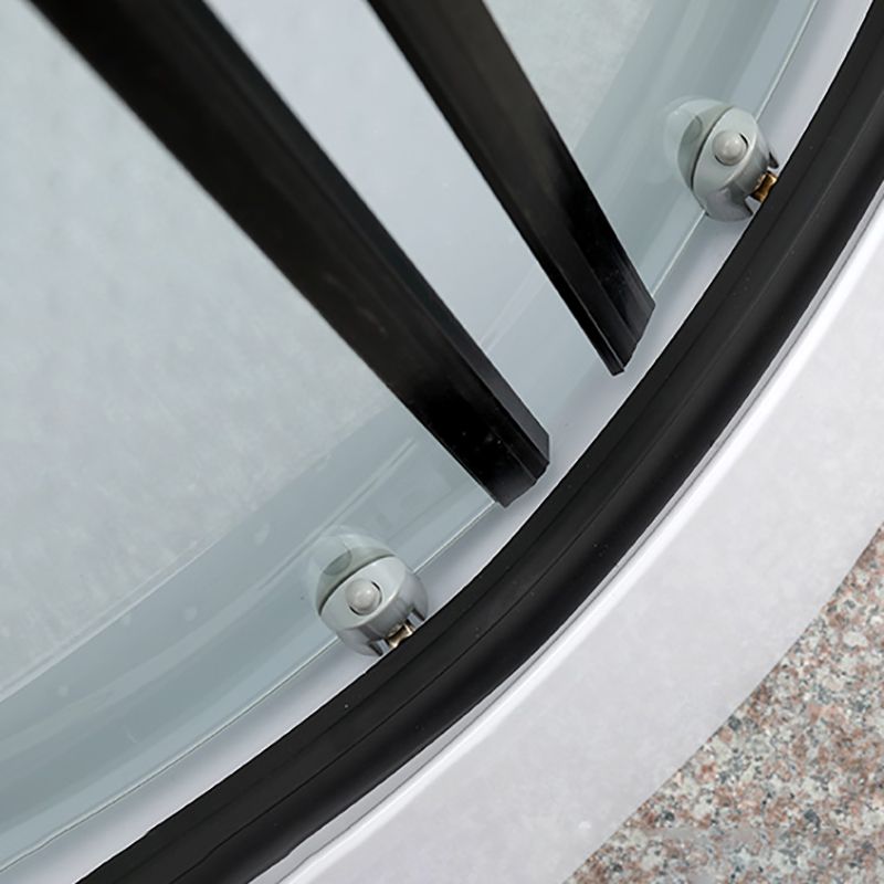 Round Shower Enclosure Full Frame Double Sliding Door Shower Room Clearhalo 'Bathroom Remodel & Bathroom Fixtures' 'Home Improvement' 'home_improvement' 'home_improvement_shower_stalls_enclosures' 'Shower Stalls & Enclosures' 'shower_stalls_enclosures' 'Showers & Bathtubs' 1200x1200_f5e05106-7e46-492a-9b74-9cd2656ac077