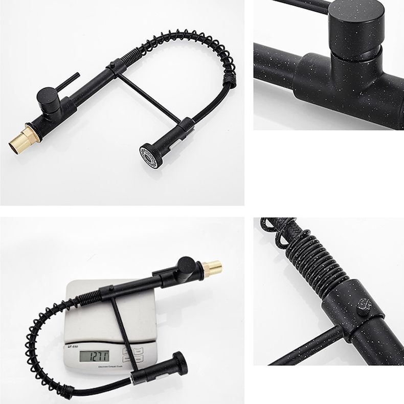 Contemporary Kitchen Faucet Copper Single Handle High Arc Spring Spout Kitchen Faucet Clearhalo 'Home Improvement' 'home_improvement' 'home_improvement_kitchen_faucets' 'Kitchen Faucets' 'Kitchen Remodel & Kitchen Fixtures' 'Kitchen Sinks & Faucet Components' 'kitchen_faucets' 1200x1200_f5e21b80-bf9d-4824-9066-45dd5ccc1da8