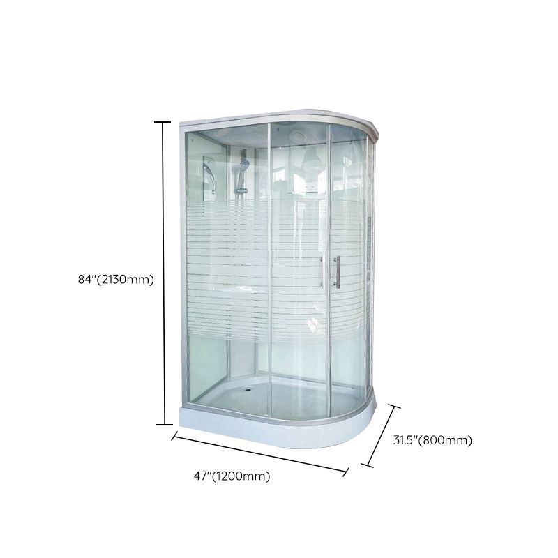 Linear Sliding Striped Shower Enclosure Metal Framed Shower Enclosure Clearhalo 'Bathroom Remodel & Bathroom Fixtures' 'Home Improvement' 'home_improvement' 'home_improvement_shower_stalls_enclosures' 'Shower Stalls & Enclosures' 'shower_stalls_enclosures' 'Showers & Bathtubs' 1200x1200_f6015d6e-3317-48bd-9509-9dadb94b07e7
