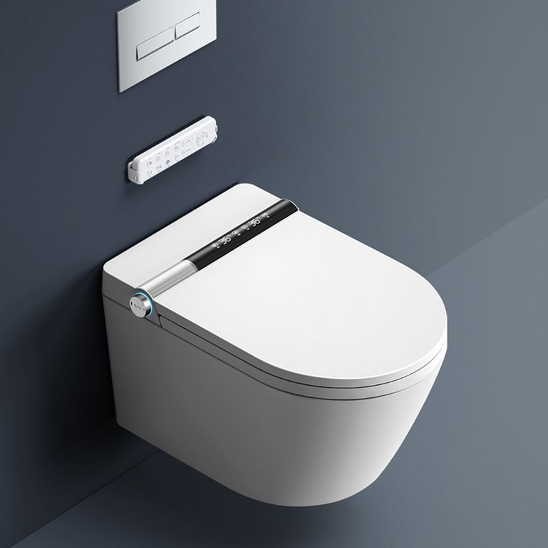 White Antimicrobial Bidet Elongated Smart Toilet with Unlimited Warm Water Clearhalo 'Bathroom Remodel & Bathroom Fixtures' 'Bidets' 'Home Improvement' 'home_improvement' 'home_improvement_bidets' 'Toilets & Bidets' 1200x1200_f606bbc9-e35e-4469-acbd-2859ef836b74