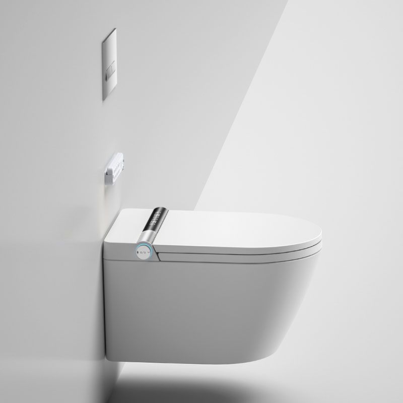 Contemporary Wall Mounted Bidet Heated Seat White Elongated Smart Bidet Clearhalo 'Bathroom Remodel & Bathroom Fixtures' 'Bidets' 'Home Improvement' 'home_improvement' 'home_improvement_bidets' 'Toilets & Bidets' 1200x1200_f607ec91-6999-416b-943d-af6584f53168